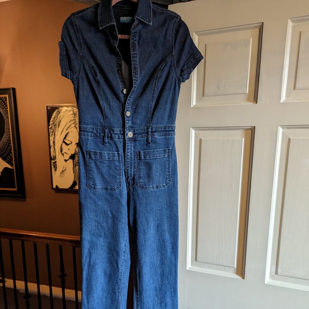 Show Me Your MuMu Everhart Blue Denim Jumpsuit L